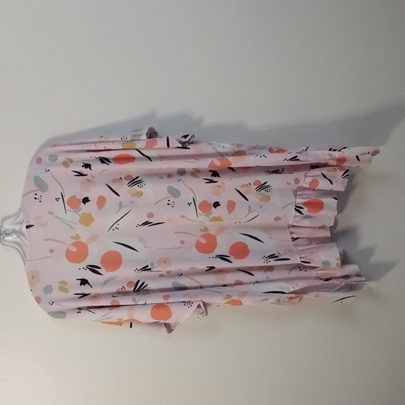 The Zig Zag Stripe Abstract Patterned Drape Front Ruffle Kimono One Size - Picture 10 of 12